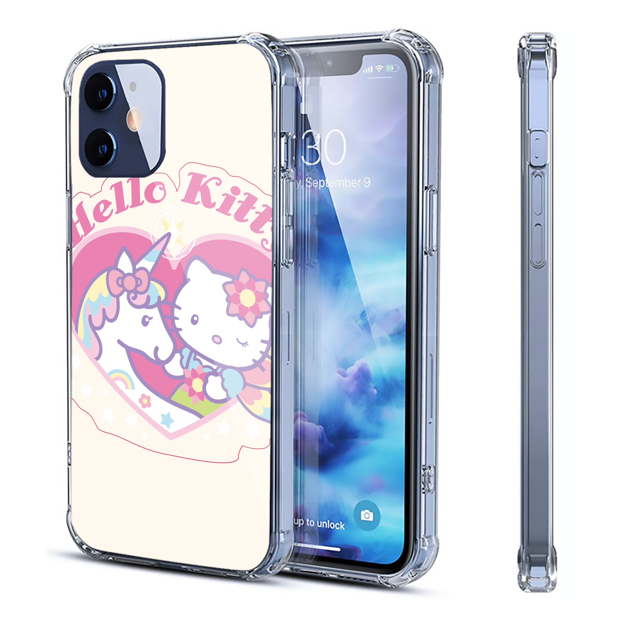 （画像用） Hello Kitty ハローキティ 【iPhone 12シリーズ対応】透明スマホケース（クリアソフトケース）